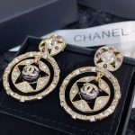 Double C Round Earrings Gold For Women