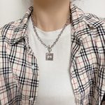 Double G Letter Necklace Silver For Women