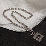 Double G Letter Necklace Silver For Women