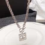 Double G Letter Necklace Silver For Women