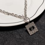 Double G Letter Necklace Silver For Women