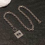 Double G Letter Necklace Silver For Women