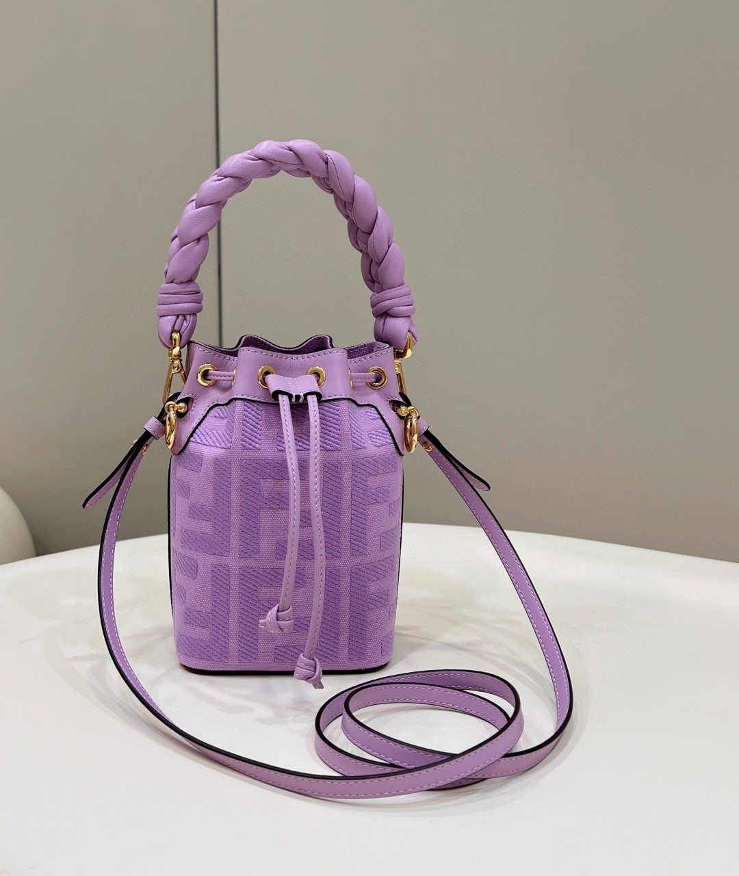 FD Small Mon Tresor Bucket Bag Purple/ Green For Women 7.1 in/ 18 cm 8BS010AKKWF1JCO