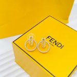 Fendi Half Small Earrings Gold For Women