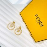 Fendi Half Small Earrings Gold For Women