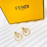 Fendi Half Small Earrings Gold For Women