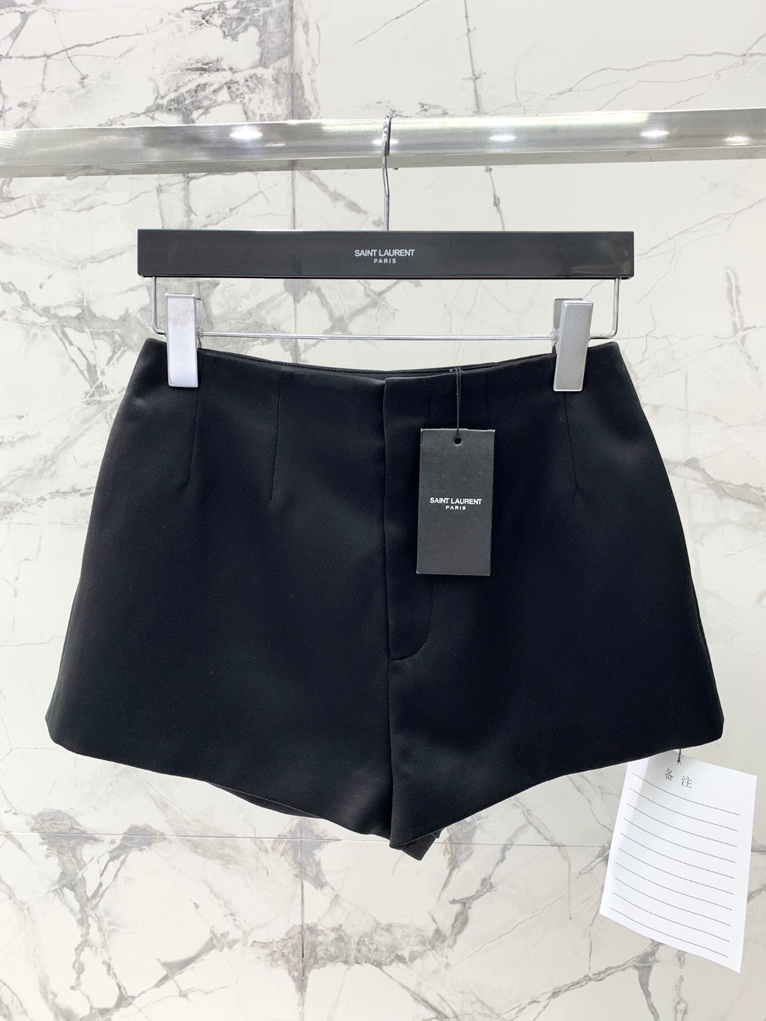 Saint Laurent Fiber Satin Shorts Black For Women