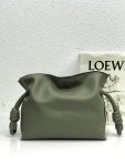 Loewe Flamenco Clutch Brown/Green Khaki/Green For Women 11.8in / 30cm A411FC1X62