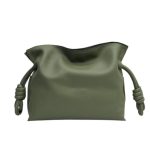 Loewe Flamenco Clutch Brown/Green Khaki/Green For Women 11.8in / 30cm A411FC1X62