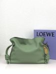 Loewe Flamenco Clutch Brown/Green Khaki/Green For Women 11.8in / 30cm A411FC1X62