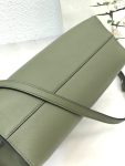 Loewe Flamenco Clutch Brown/Green Khaki/Green For Women 11.8in / 30cm A411FC1X62