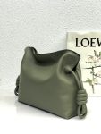 Loewe Flamenco Clutch Brown/Green Khaki/Green For Women 11.8in / 30cm A411FC1X62