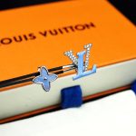 Louis Vuitton Flower Locket Stud Earrings Blue For Women