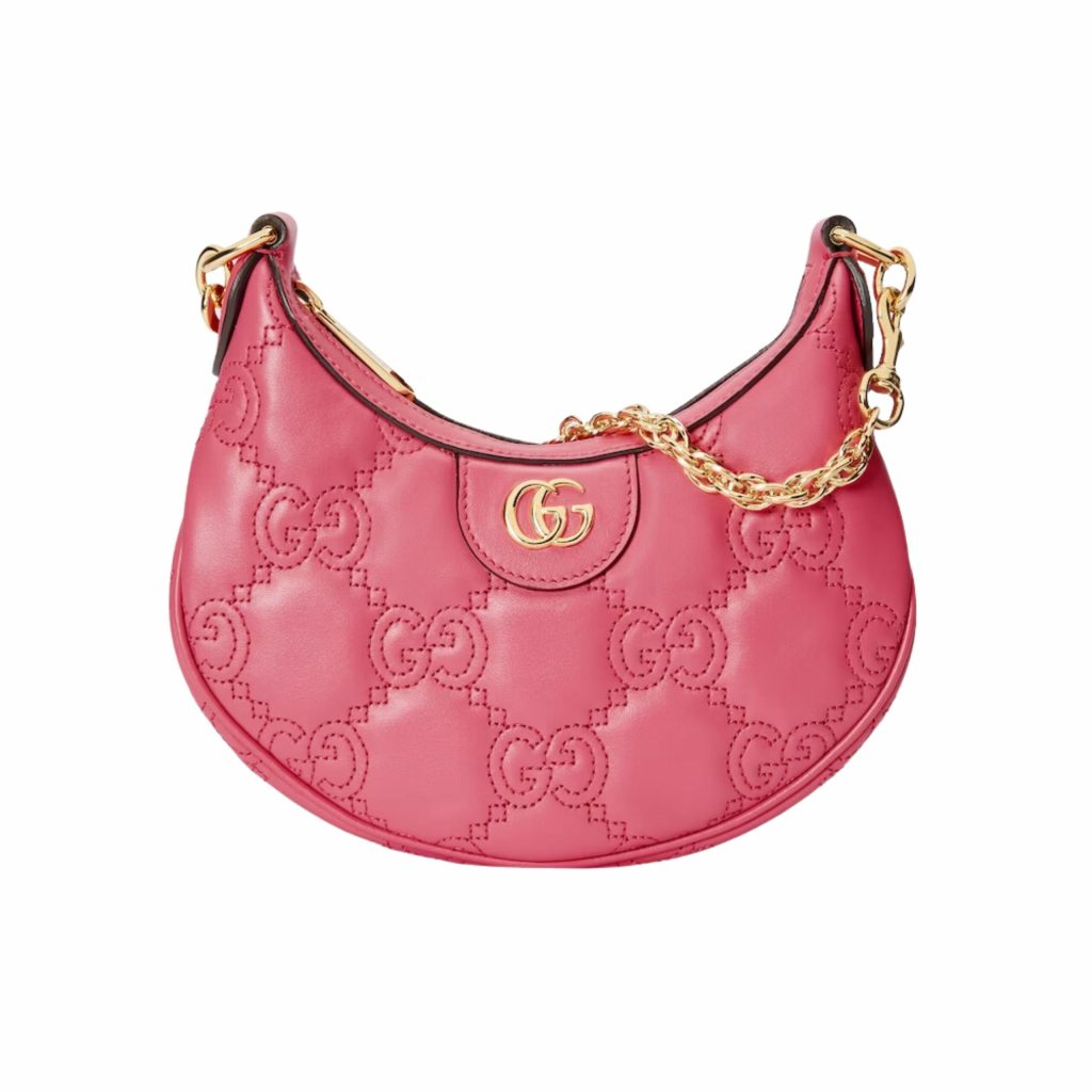 Gucci GG Matelassé Mini Pink Bag For Women ‎739736 UM8IG 6627- 8.2 Inches/ 20.8 Cm