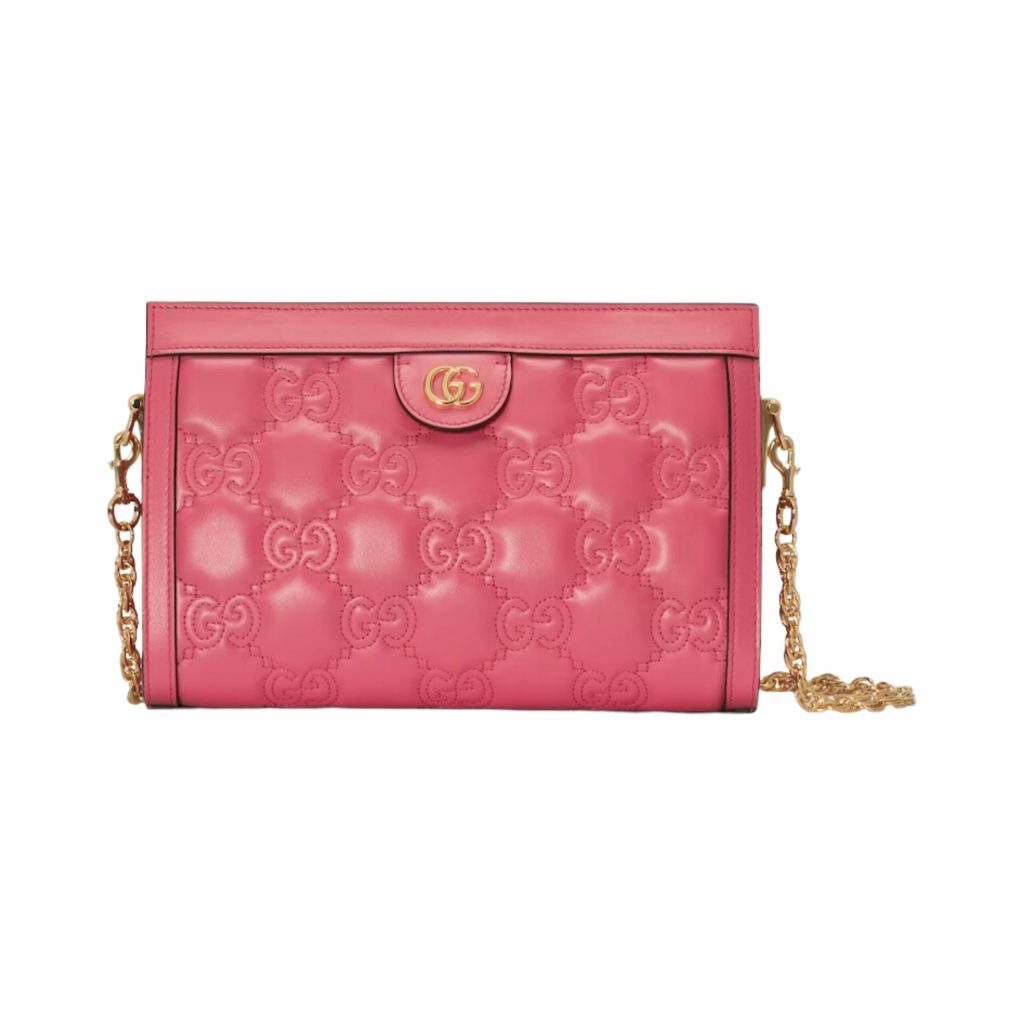 Gucci GG Matelassé Small Pink Bag For Women ‎702200 UM8HG 8550- 10.2 Inches/ 25.9 Cm