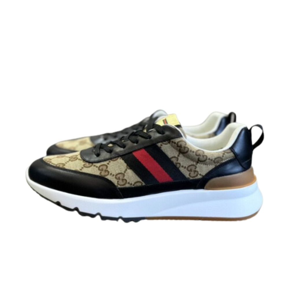 Gucci Sneaker With Web Beige For Men