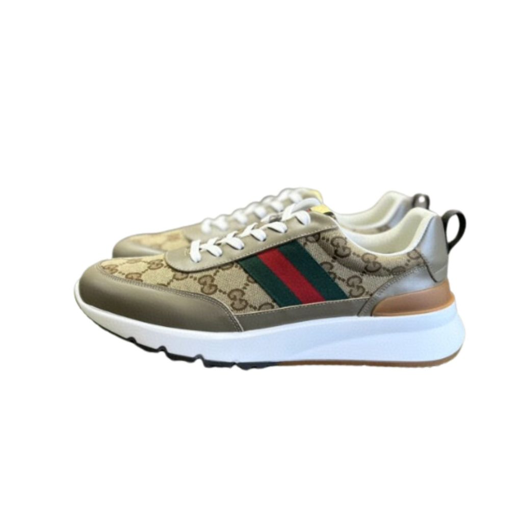 Gucci Sneaker With Web Beige For Men