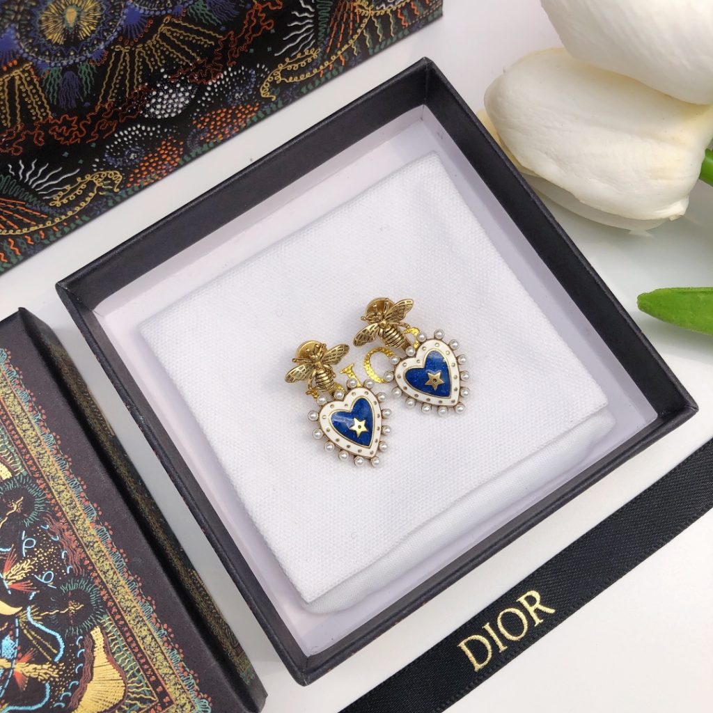 Heart Earrings Blue For Women