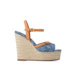 Louis Vuitton Helios Wedge Sandal Blue For Women 1ACIZV