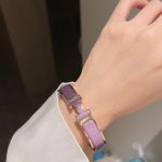 Hermes Clic Enameled H Bracelet Purple For Women