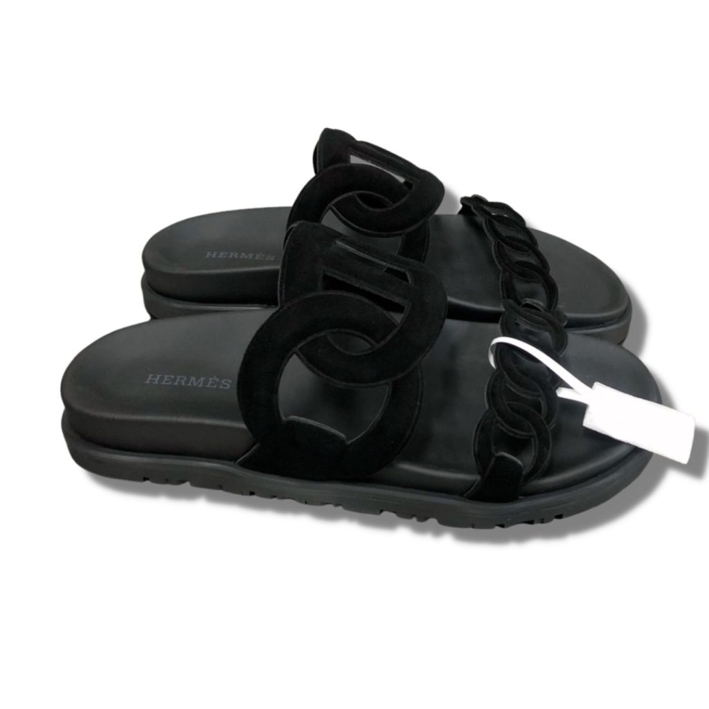 Hermes Extra Sandal Black For Men