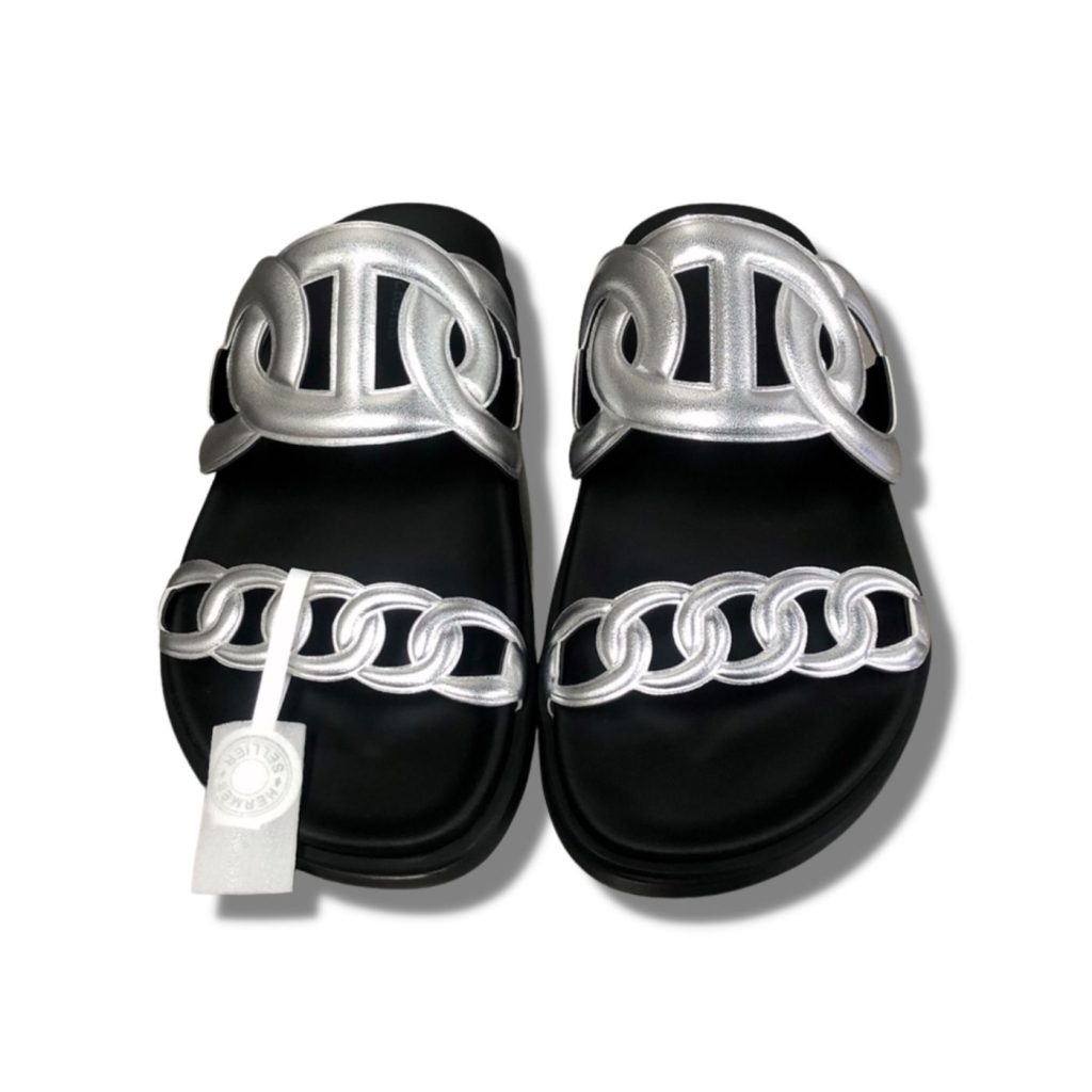 Hermes Extra Sandal Silver For Men