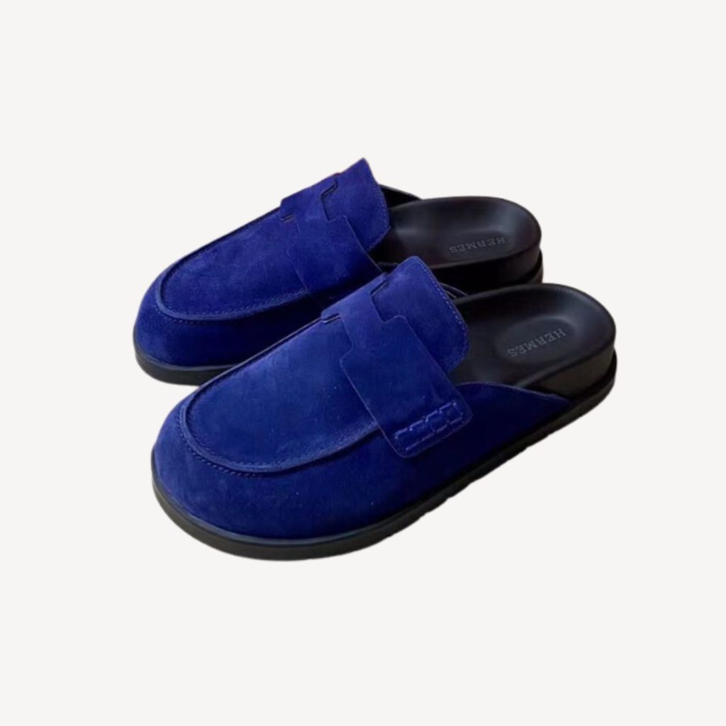 Hermes Go Mule Navy Blue For Men