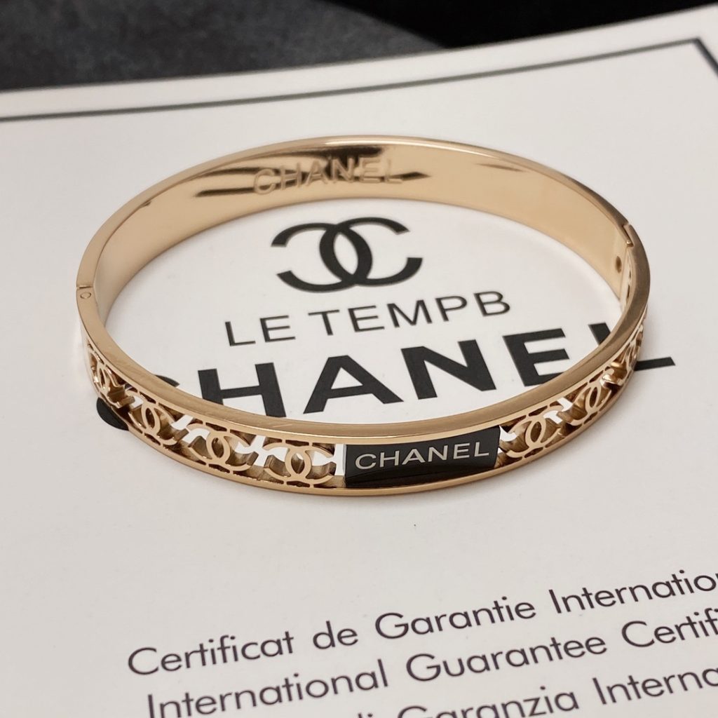 Chanel Hollow Bracelet Gold For Women