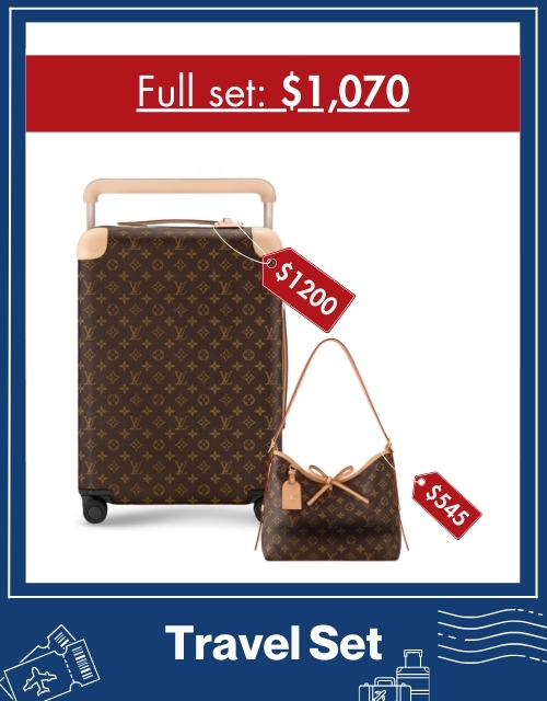 Travel Set Louis Vuitton: Horizon 55 Brown + CarryAll PM Bag Brown