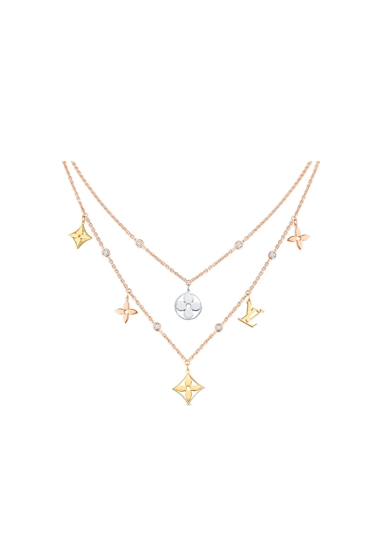 Idylle Blossom Charms Necklace Gold For Women Q94360