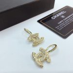 Interlocking Douple C Earrings Gold Tone For Women