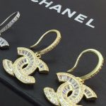 Interlocking Douple C Earrings Gold Tone For Women