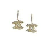 Interlocking Douple C Earrings Gold Tone For Women