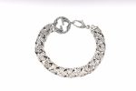 Gucci Interlocking G Chain Bracelet Silver Tone For Men 454285 J8400 0811