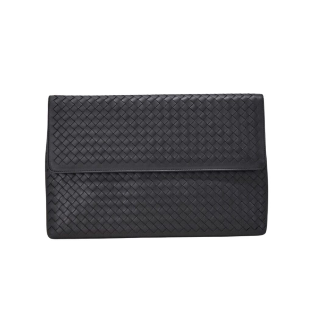 Bottega Veneta Intrecciato Envelope Document Case Black For Men 28cm / 11in 763917V2HL13009