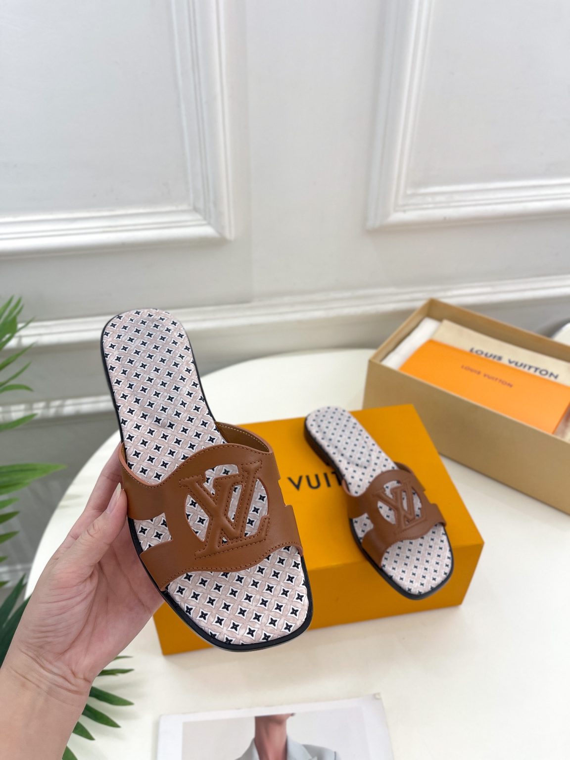 Louis Vuitton Isola Flat Mule LV Dark Brown For Women