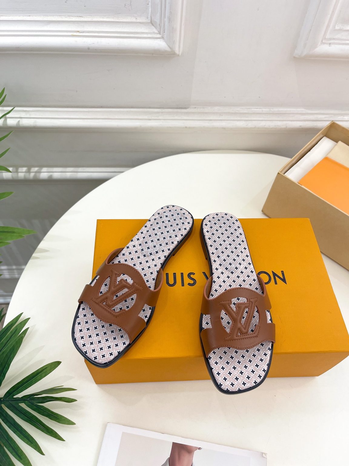 Louis Vuitton Isola Flat Mule LV Dark Brown For Women