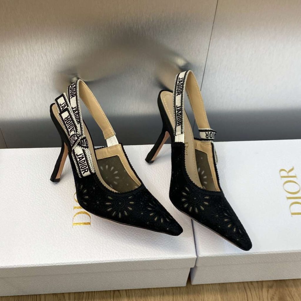 Dior J’adior Slingback Pump Black For Women 3.9in/10cm