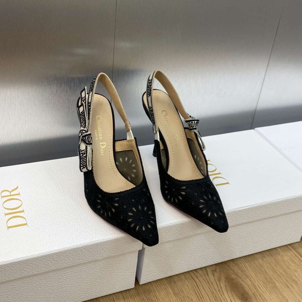 Dior J’adior Slingback Pump Black For Women 3.9in/10cm