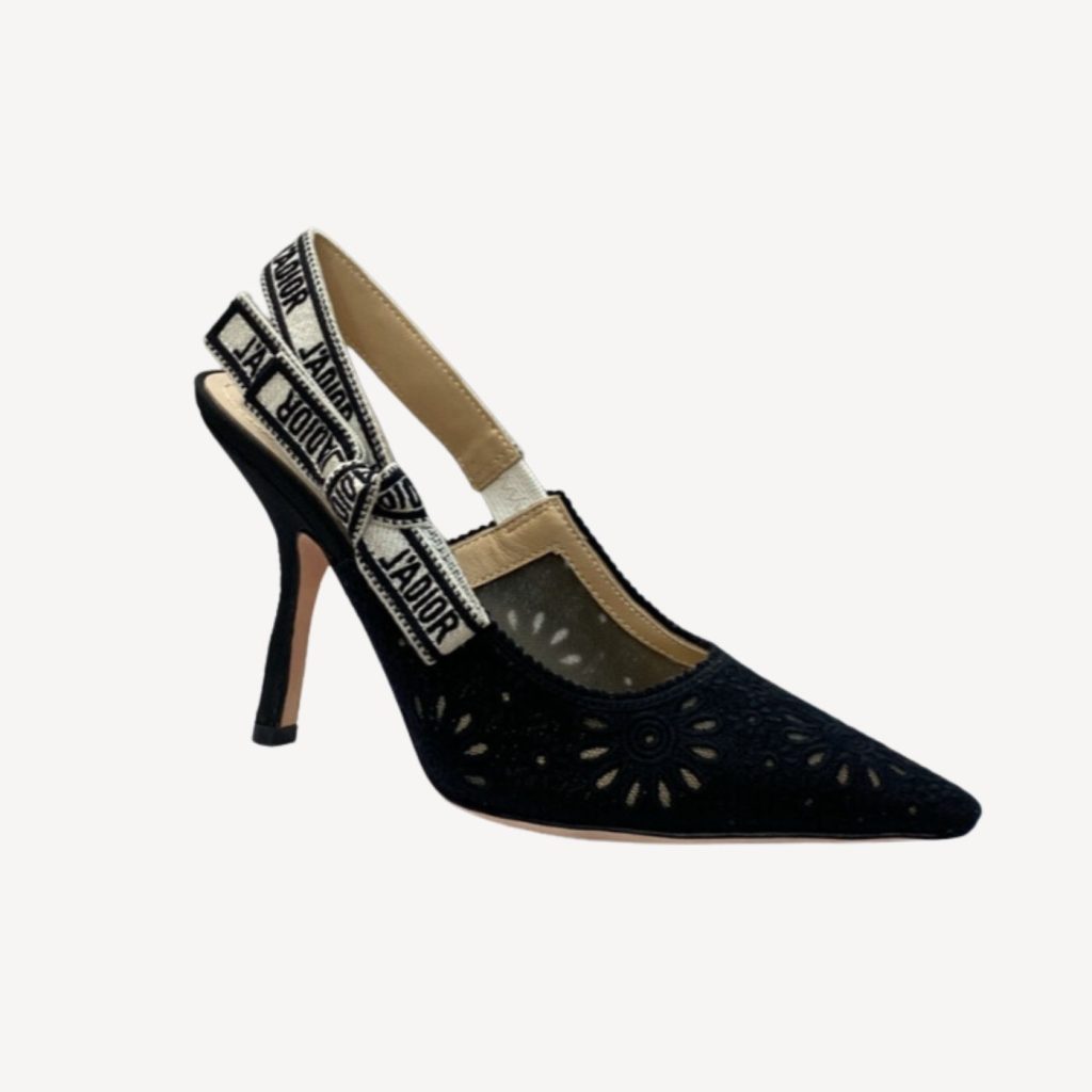 Dior J’adior Slingback Pump Black For Women 3.9in/10cm