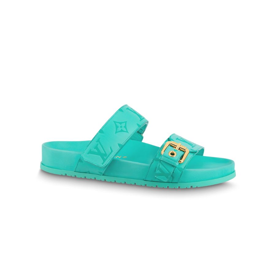 Bom Dia Flat Comfort Mule Blue For Women-1AB38Z