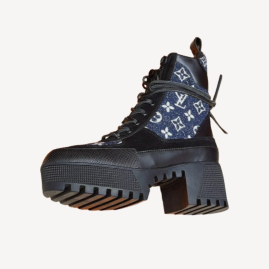 Louis Vuitton Laureate Platform Desert Boot Navy Blue For Women