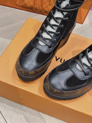 Louis Vuitton Laureate Platform Desert Boot Black For Women