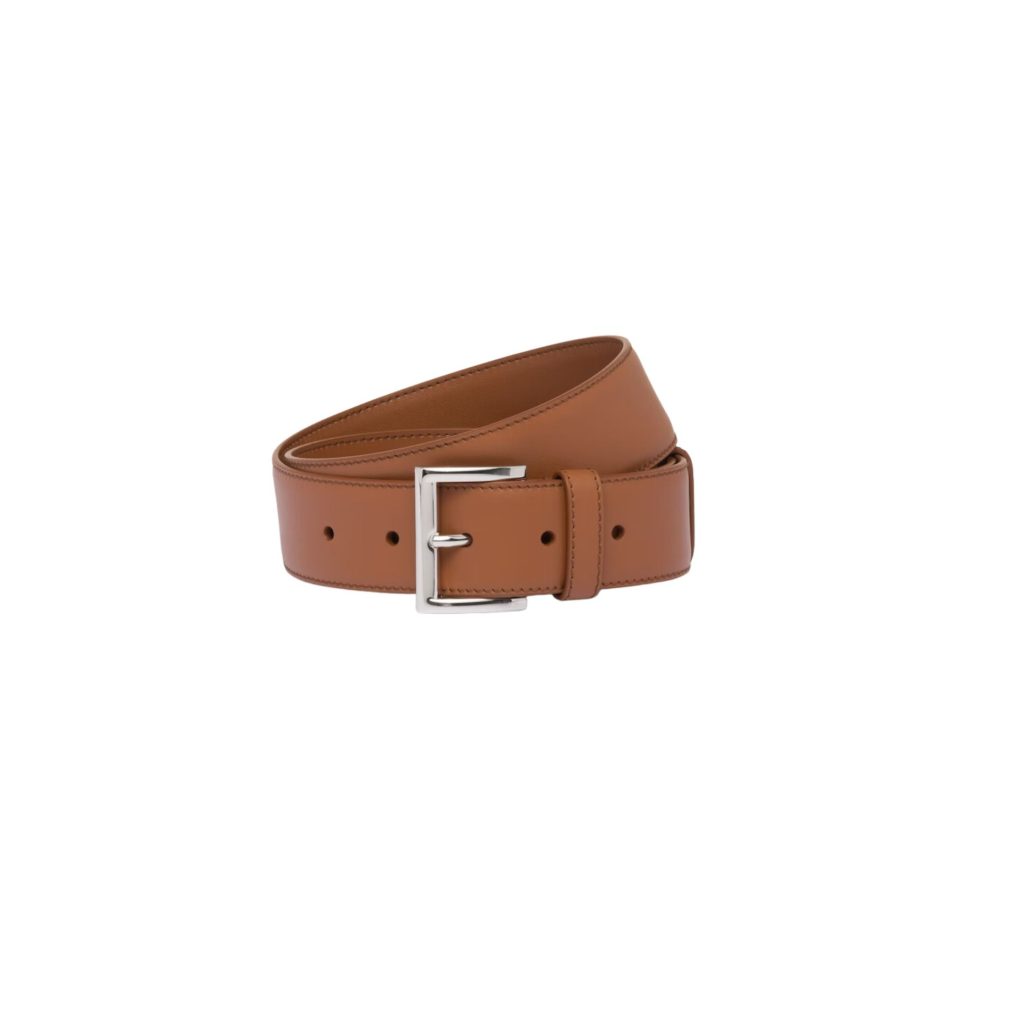 Leather Belt Cognac For Women 1CC545_8NQ_F0046