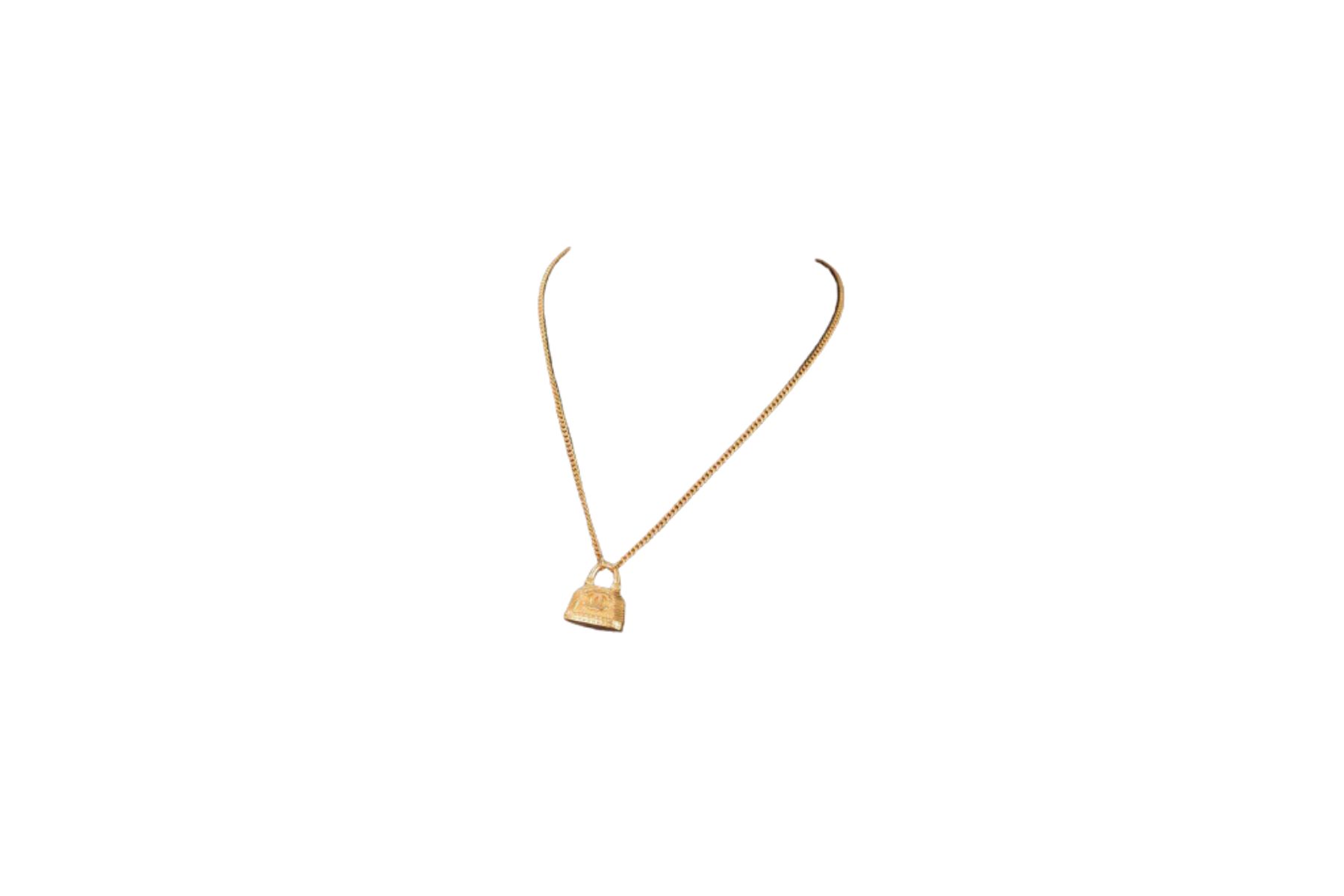 Lock Pendant Necklace Gold Tone For Women