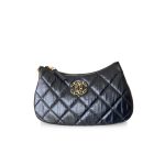 Chanel 23K Black Hobo Bag For Women 9,1in/25cm