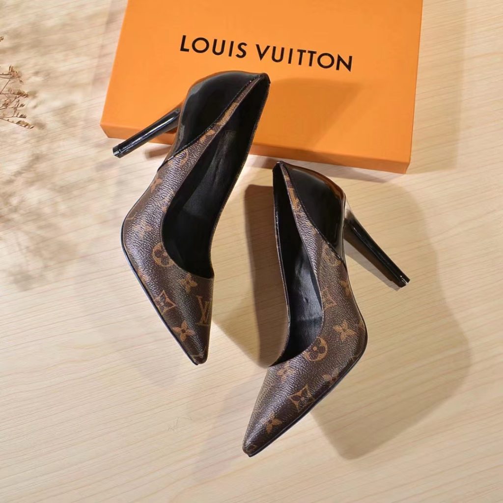 Louis Vuitton Cherie Pump Brown For Women 10cm/3.9in 1A4W3Z