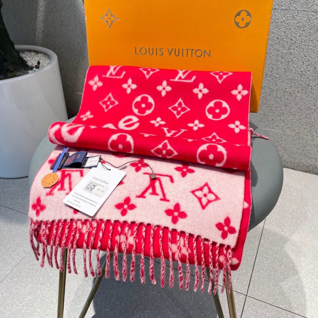 Louis Vuitton Essential LV Scarf Red For Women