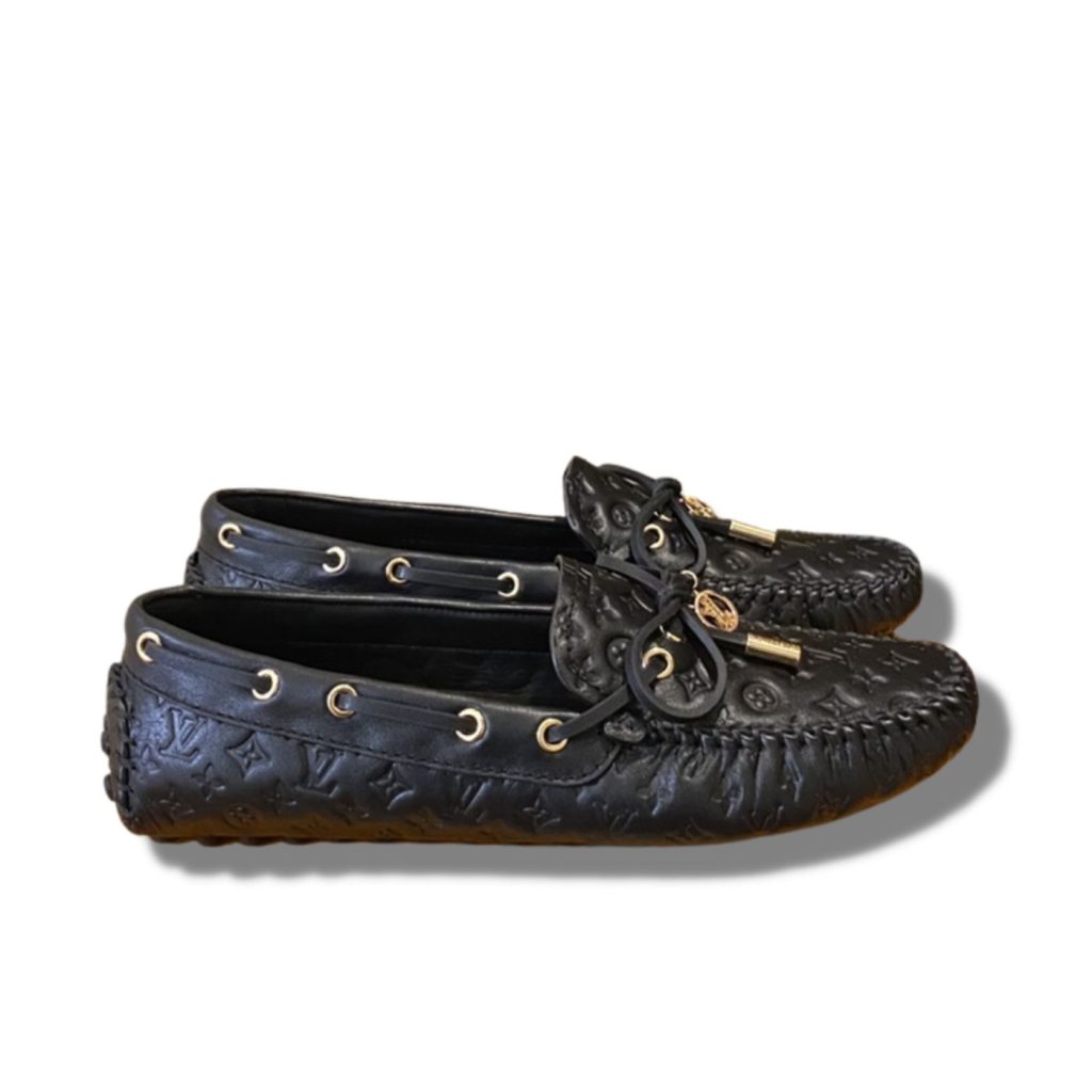 Louis Vuitton Gloria Flat Loafer Black For Women 1A658D