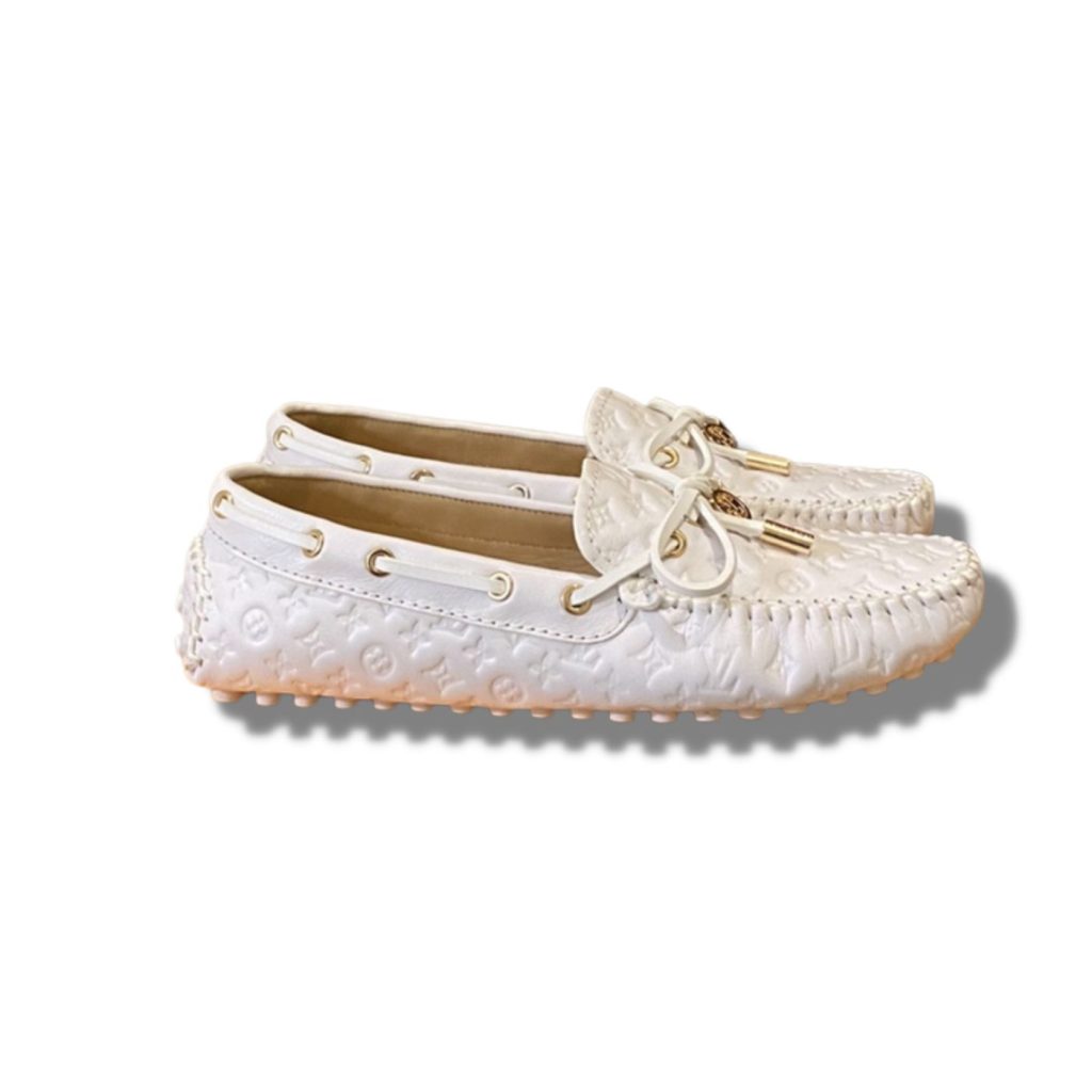 Louis Vuitton Gloria Flat Loafer White For Women